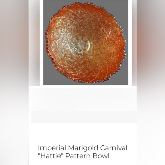 Stunning Imperial Glass Marigold Hattie Pattern Scalloped Edge Bowl 7-1/2" - Picture 15 of 16